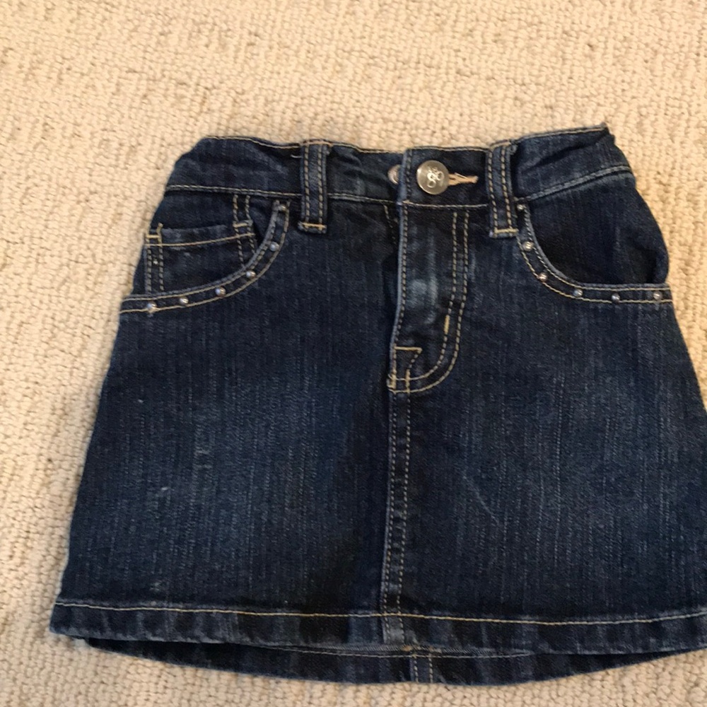 4T denim skort with studded pockets